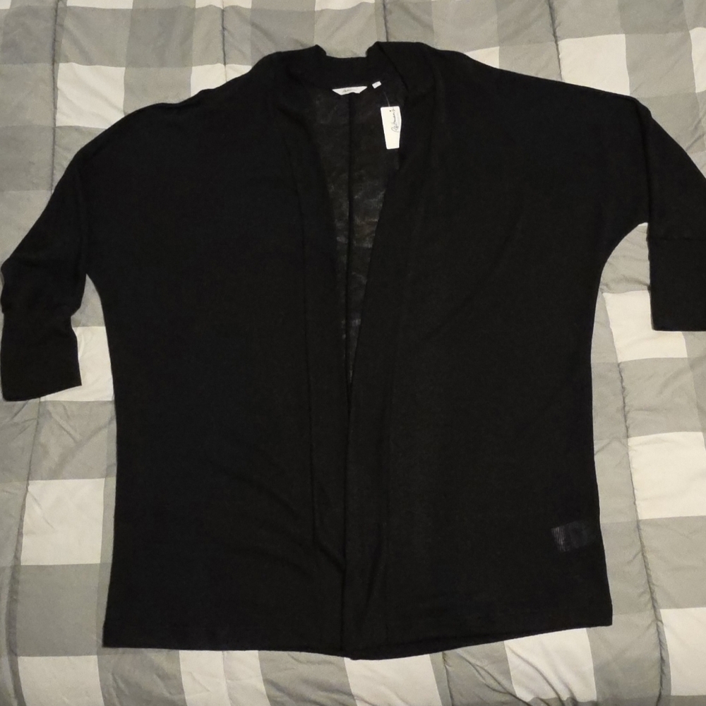 2X Reitmans Black Open Front Cardigan
